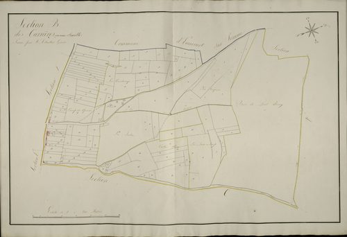 Plan du cadastre napoléonien - Pont-Remy (Pont-de-Rémy) : Carrières (Les), B