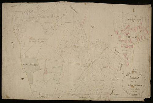 Plan du cadastre napoléonien - Potte : Couture (La), A et partie développée de A