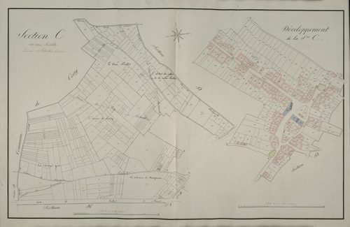 Plan du cadastre napoléonien - Poulainville : C