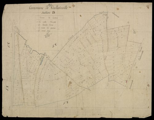 Plan du cadastre napoléonien - Poulainville (Poullainville) : D