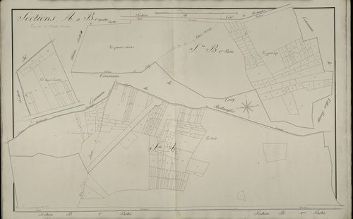 Plan du cadastre napoléonien - Poulainville : A et B1