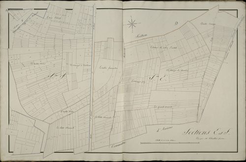 Plan du cadastre napoléonien - Poulainville : E et F