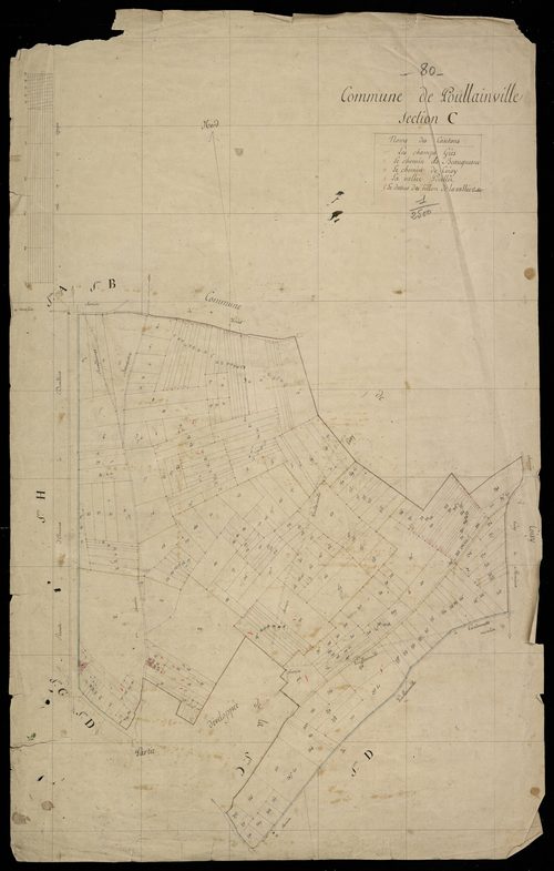 Plan du cadastre napoléonien - Poulainville (Poullainville) : C