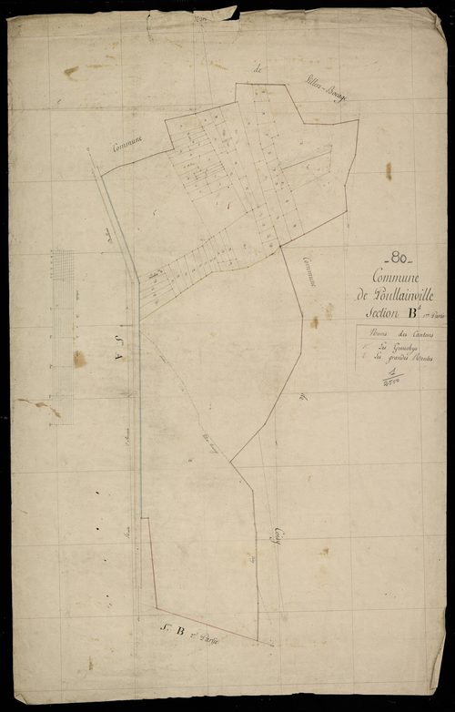 Plan du cadastre napoléonien - Poulainville (Poullainville) : B1