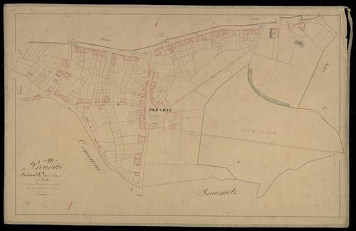 Plan du cadastre napoléonien - Prouville : Village (Le), D2
