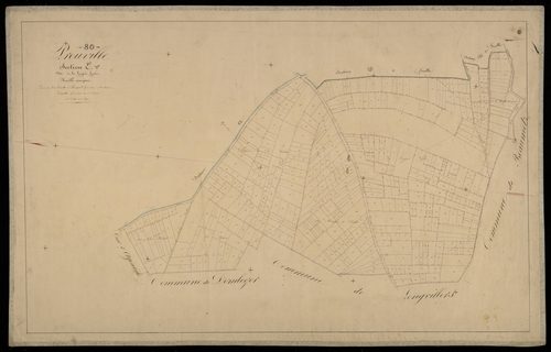 Plan du cadastre napoléonien - Prouville : Longue Haie (La), E