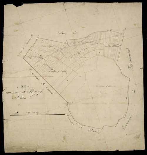 Plan du cadastre napoléonien - Prouzel : E