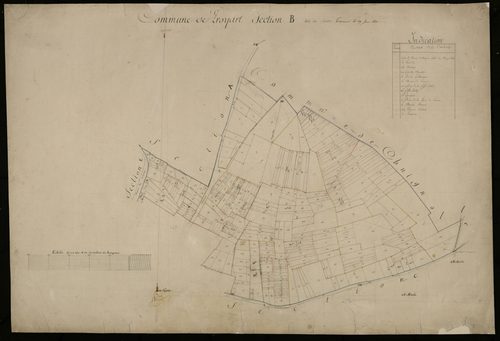 Plan du cadastre napoléonien - Proyart : Centre (Le), B