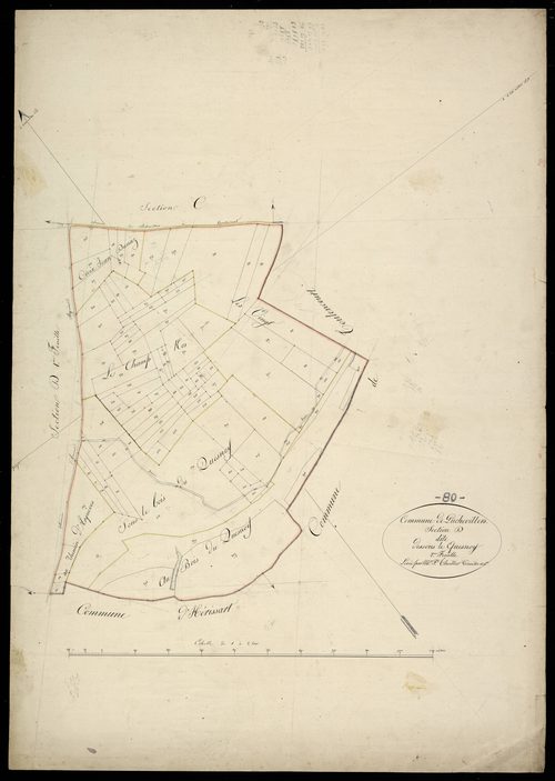 Plan du cadastre napoléonien - Puchevillers : Dessous le Quesnoy, D2