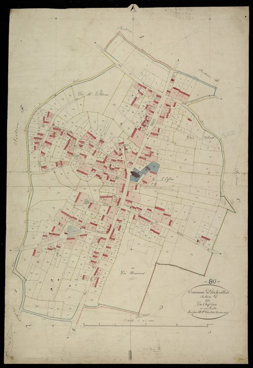 Plan du cadastre napoléonien - Puchevillers : Chef-lieu (Le), G