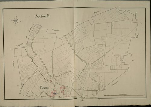 Plan du cadastre napoléonien - Punchy : B