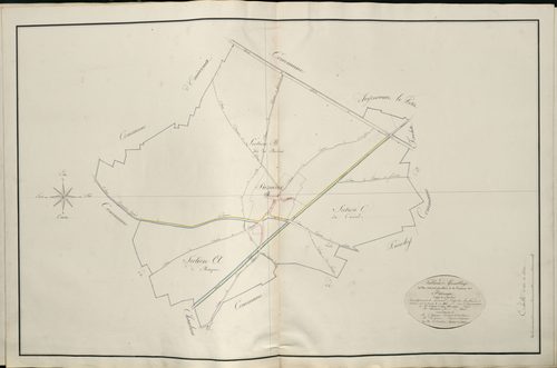 Plan du cadastre napoléonien - Atlas cantonal - Puzeaux : tableau d'assemblage