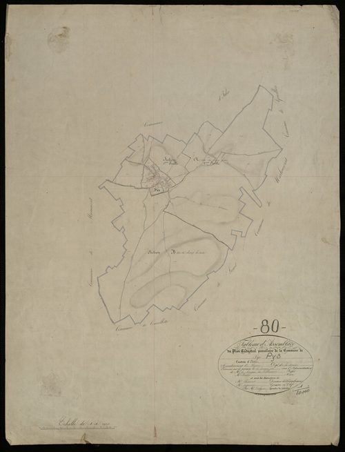 Plan du cadastre napoléonien - Pys : tableau d'assemblage