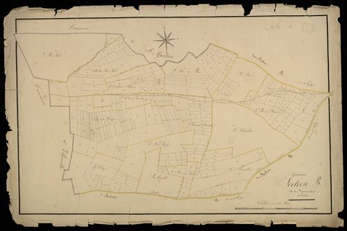 Plan du cadastre napoléonien - Querrieu (Querrieux) : Bois de Mai (Le), B2