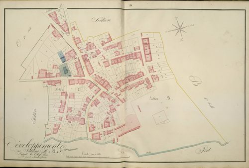 Plan du cadastre napoléonien - Atlas cantonal - Querrieu (Querrieux) : Chef Lieu (Le), A, B et C développées