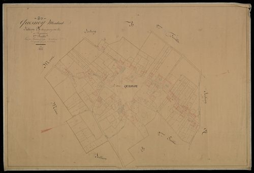 Plan du cadastre napoléonien - Quesnoy-le-Montant : Quesnoy (Le) ; Bois de Ranconnière (Le), B1 développement de B2