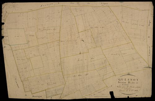 Plan du cadastre napoléonien - Quesnoy-sur-Airaines (Quesnoy) : Génoive, D