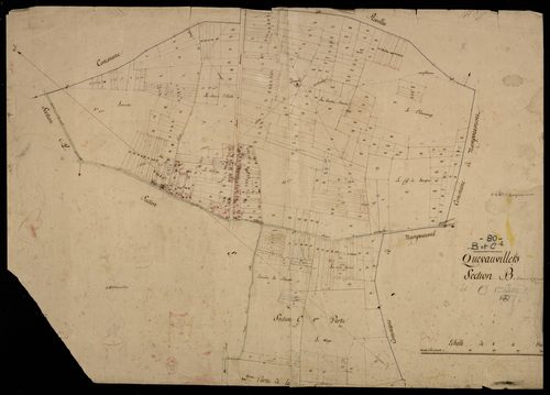 Plan du cadastre napoléonien - Quevauvillers : B et C1