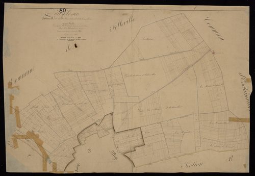 Plan du cadastre napoléonien - Quiry-le-Sec : Baillons (Les) ; Chemins d'Esclainvillers (Le), A