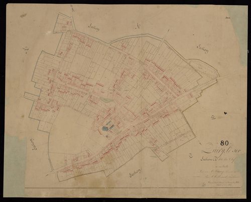Plan du cadastre napoléonien - Quiry-le-Sec : Chef-lieu (Le), D