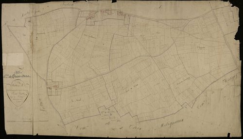 Plan du cadastre napoléonien - Quivieres : Pature de Croix (La) ; Matigny, B