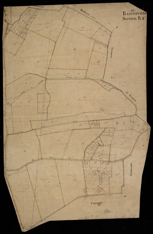 Plan du cadastre napoléonien - Rainneville : B2
