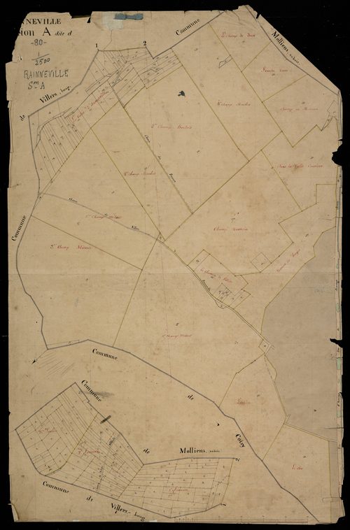 Plan du cadastre napoléonien - Rainneville : A