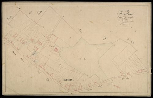 Plan du cadastre napoléonien - Rambures : Chef-lieu (Le), E1