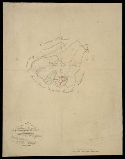Plan du cadastre napoléonien - Remaisnil : tableau d'assemblage