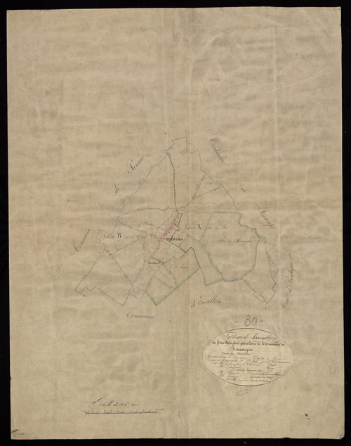 Plan du cadastre napoléonien - Remaugies : tableau d'assemblage
