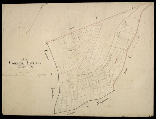 Plan du cadastre napoléonien - Revelles : D