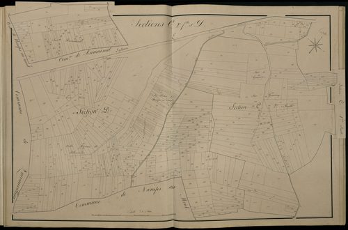 Plan du cadastre napoléonien - Atlas cantonal - Revelles : C2 et D