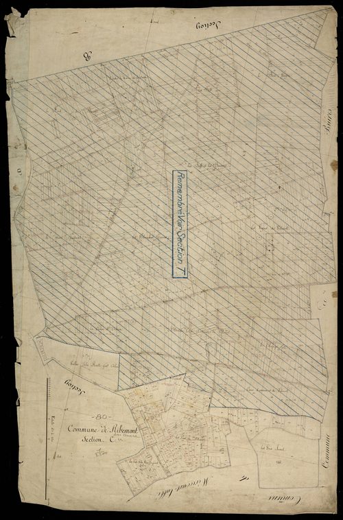 Plan du cadastre napoléonien - Ribemont-sur-Ancre (Ribemont) : C