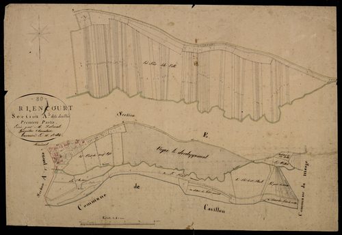 Plan du cadastre napoléonien - Riencourt : Prés (Les), A1 et A1 développement