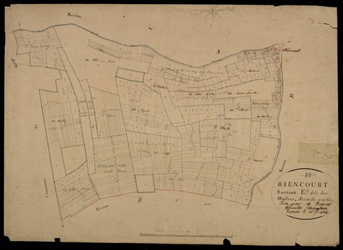Plan du cadastre napoléonien - Riencourt : Moellons (Les), E2