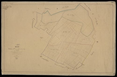 Plan du cadastre napoléonien - Rogy : Chef-lieu (Le) ; Bois de Rogy (Le), C1