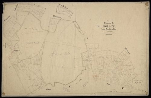 Plan du cadastre napoléonien - Rollot : Bois de Rollot (Le), B