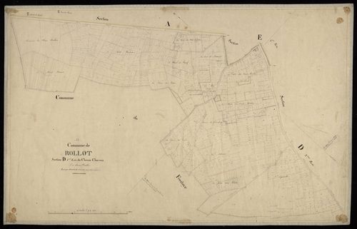 Plan du cadastre napoléonien - Rollot : Chemin Charrois (Le), D1