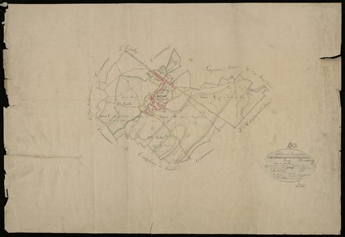 Plan du cadastre napoléonien - Ronsoy : tableau d'assemblage