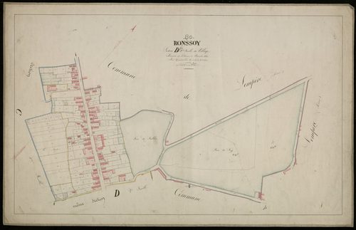 Plan du cadastre napoléonien - Ronsoy : Village (Le), D1