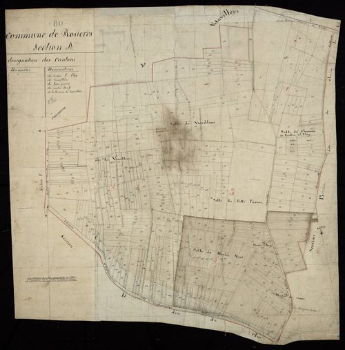 Plan du cadastre napoléonien - Rosières-en-Santerre (Rosières) : Fond (Le), A