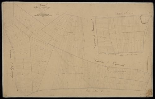 Plan du cadastre napoléonien - Rouvrel : Chemins d'Ailly et de Paillart (Les), D1