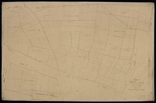 Plan du cadastre napoléonien - Rouvrel : Chemins d'Ailly et de Paillart (Les), D2