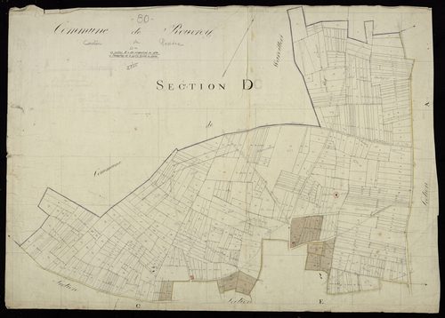Plan du cadastre napoléonien - Rouvroy-en-Santerre (Rouvroy) : D
