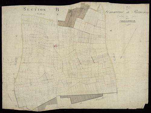 Plan du cadastre napoléonien - Rouvroy-en-Santerre (Rouvroy) : B