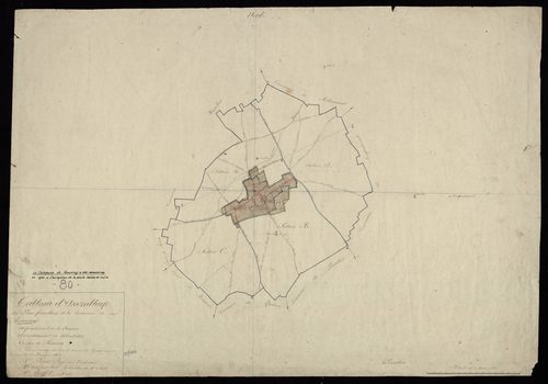 Plan du cadastre napoléonien - Rouvroy-en-Santerre (Rouvroy) : tableau d'assemblage