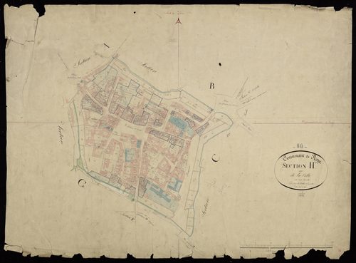 Plan du cadastre napoléonien - Roye : Ville (La), H
