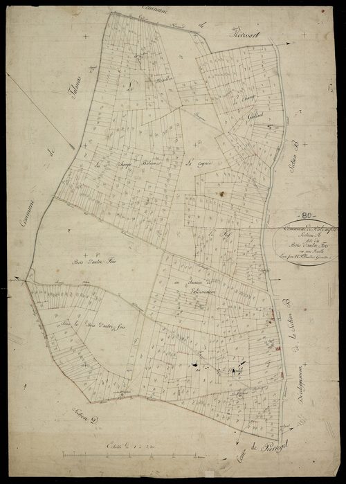 Plan du cadastre napoléonien - Rubempre : Bois d'Autrefois (Le), A