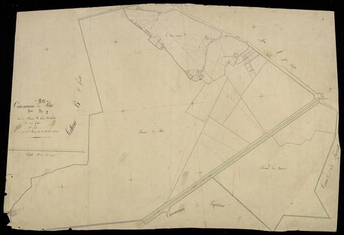 Plan du cadastre napoléonien - Rue : Marais (Le) ; Haut Brutel (Le), B1