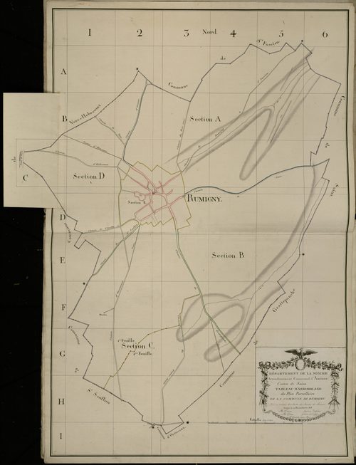 Plan du cadastre napoléonien - Rumigny : tableau d'assemblage